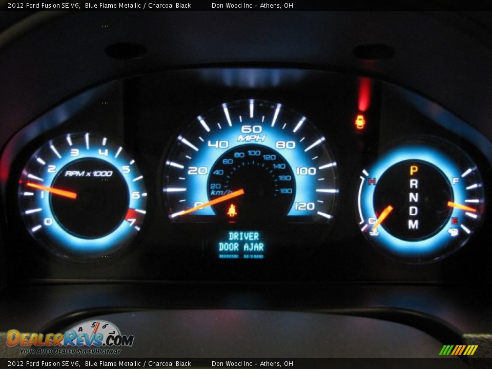 2012 Ford Fusion SE V6 Blue Flame Metallic / Charcoal Black Photo #14
