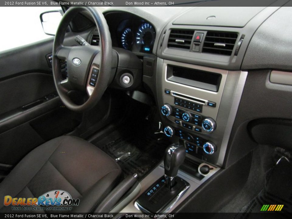 2012 Ford Fusion SE V6 Blue Flame Metallic / Charcoal Black Photo #21