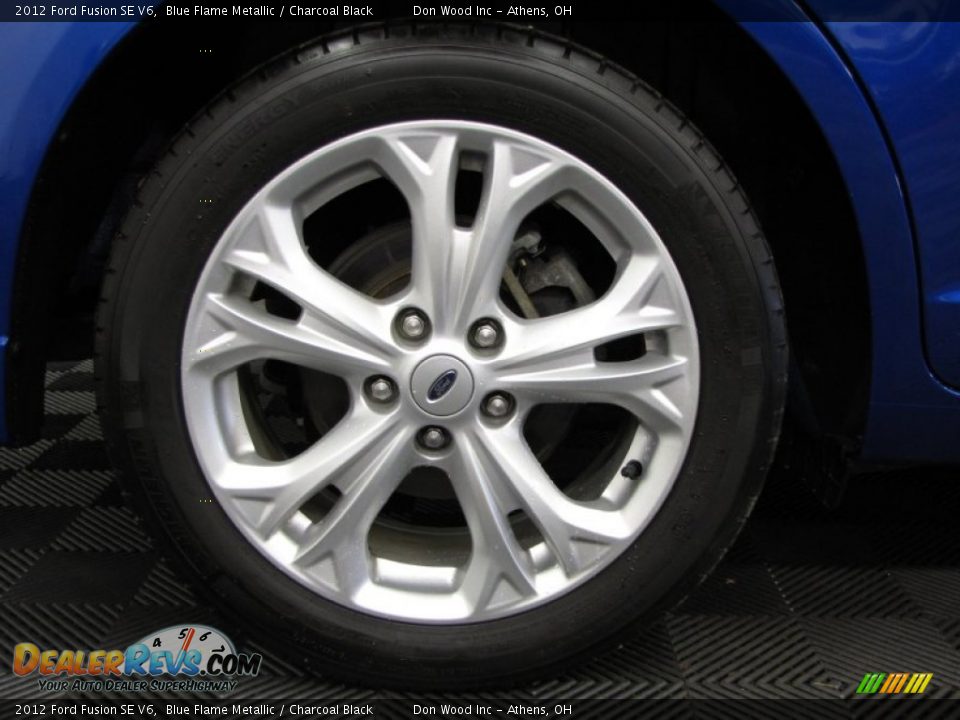 2012 Ford Fusion SE V6 Blue Flame Metallic / Charcoal Black Photo #24
