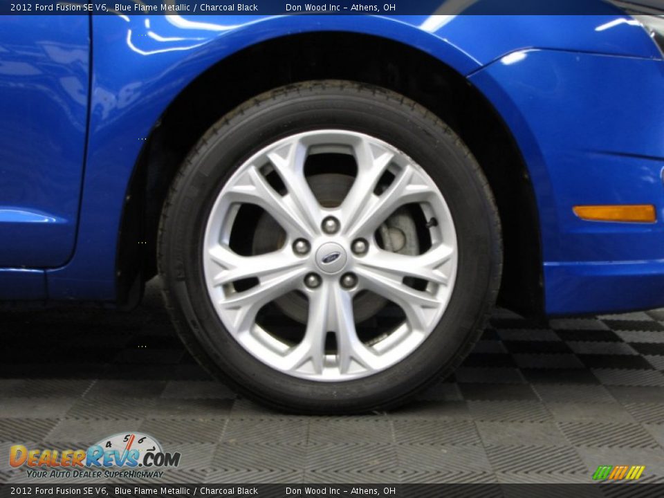 2012 Ford Fusion SE V6 Blue Flame Metallic / Charcoal Black Photo #26