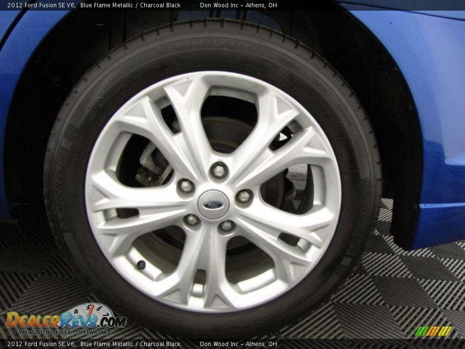 2012 Ford Fusion SE V6 Blue Flame Metallic / Charcoal Black Photo #27