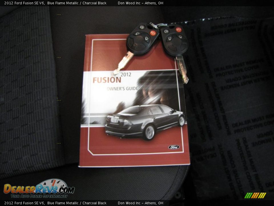 2012 Ford Fusion SE V6 Blue Flame Metallic / Charcoal Black Photo #28