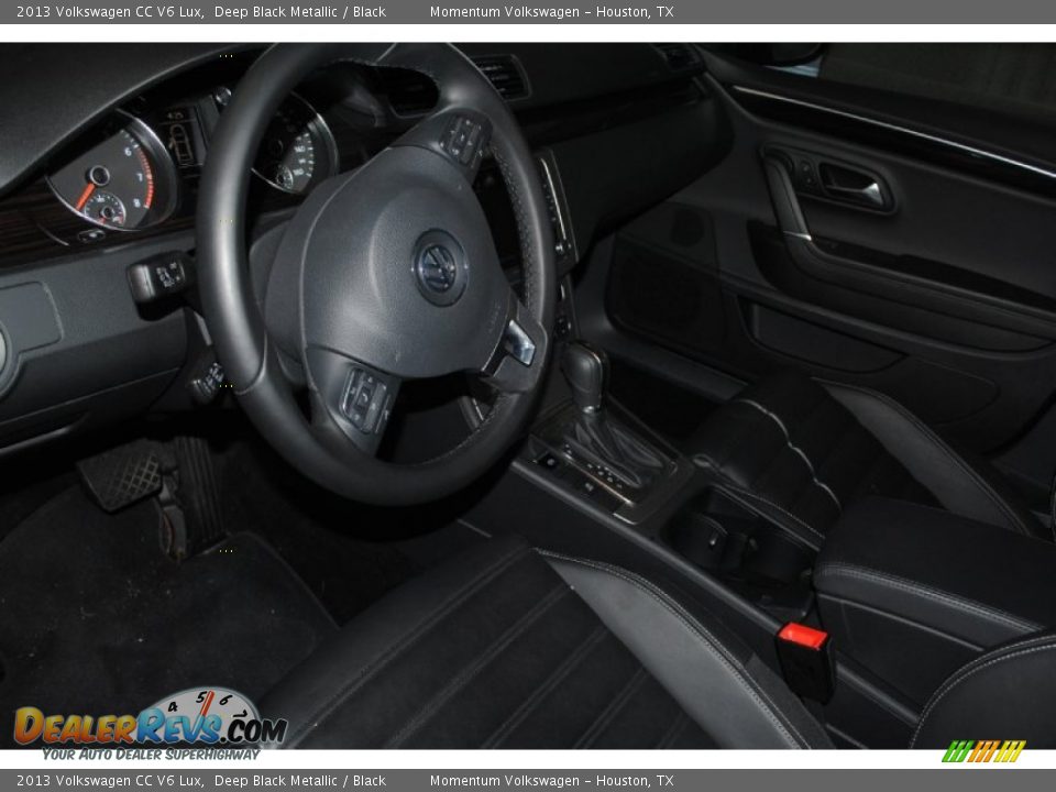 2013 Volkswagen CC V6 Lux Deep Black Metallic / Black Photo #12