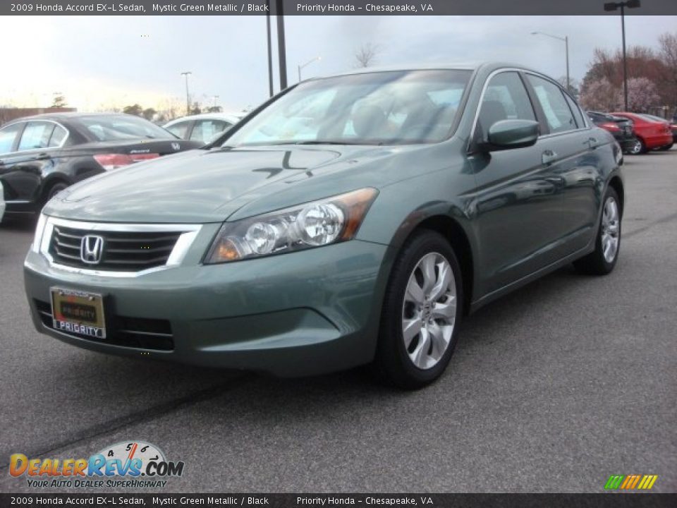 2009 Honda Accord EX-L Sedan Mystic Green Metallic / Black Photo #1
