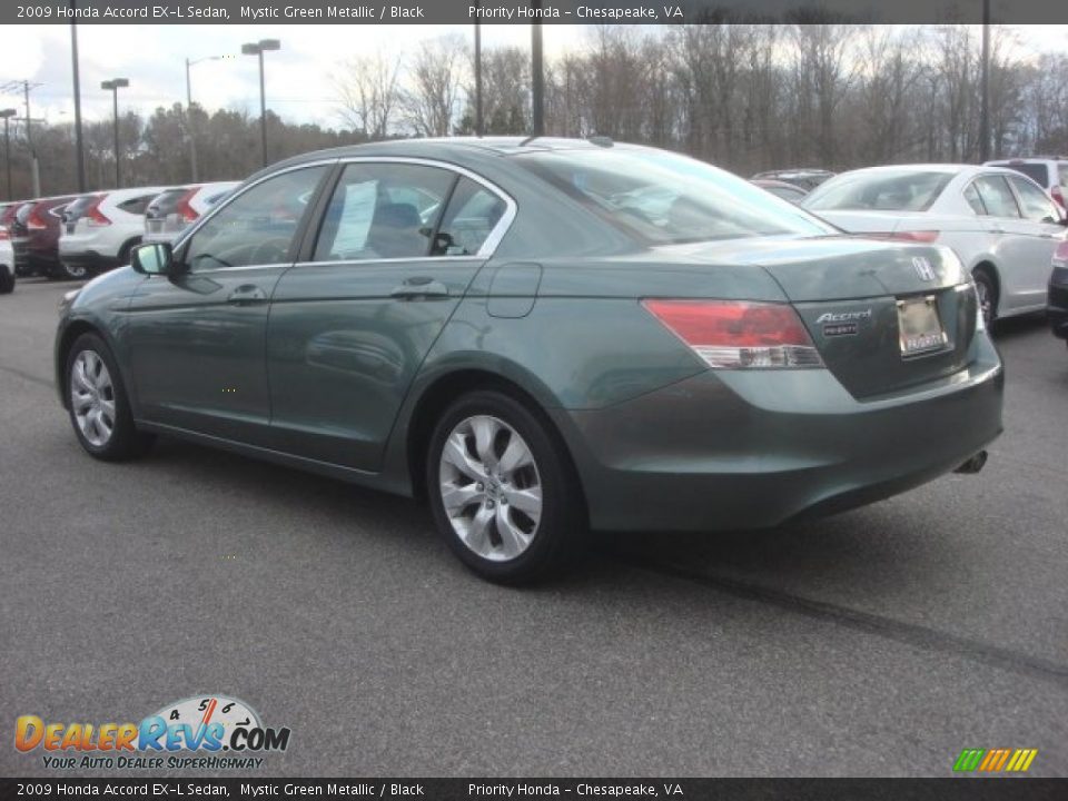 2009 Honda Accord EX-L Sedan Mystic Green Metallic / Black Photo #3