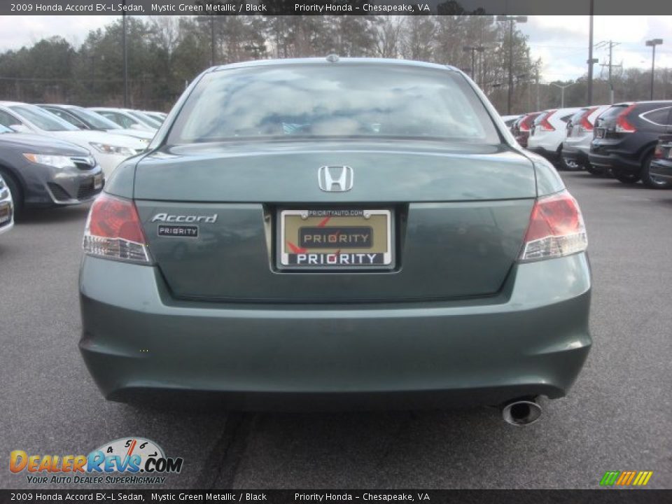2009 Honda Accord EX-L Sedan Mystic Green Metallic / Black Photo #4