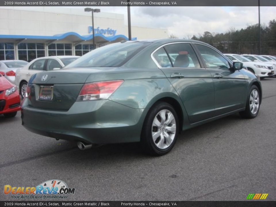 2009 Honda Accord EX-L Sedan Mystic Green Metallic / Black Photo #5