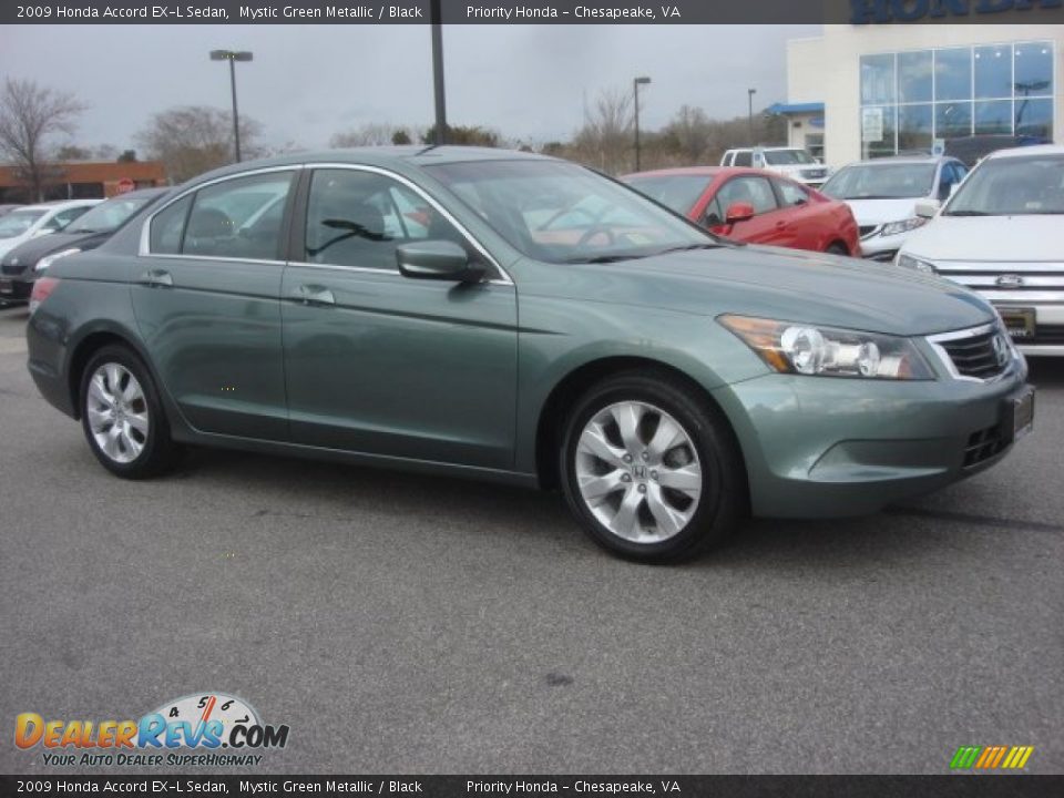 2009 Honda Accord EX-L Sedan Mystic Green Metallic / Black Photo #6
