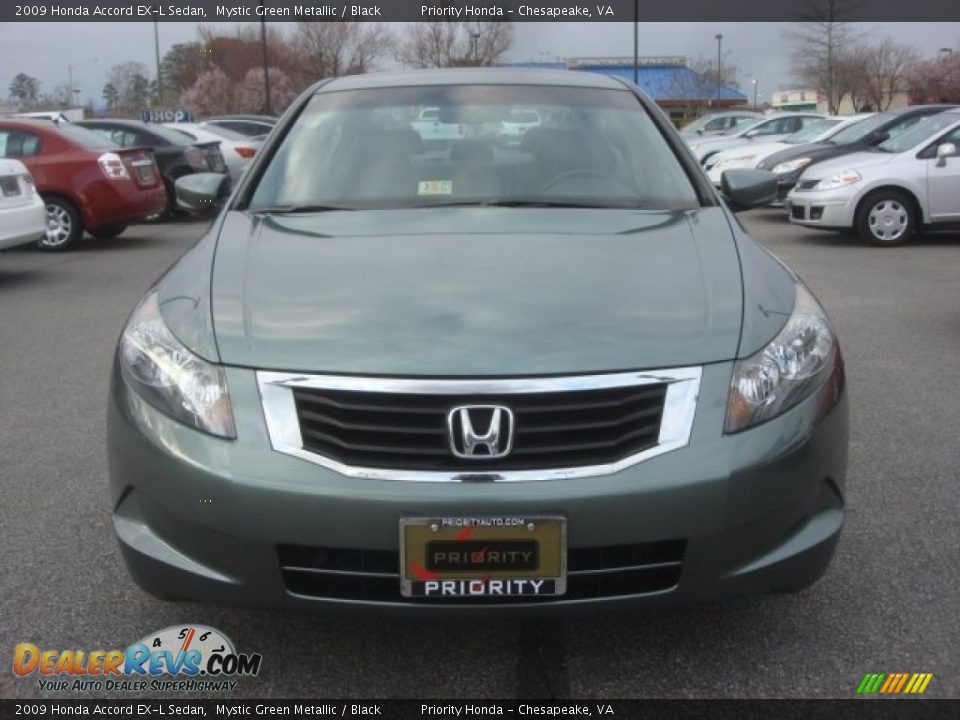 2009 Honda Accord EX-L Sedan Mystic Green Metallic / Black Photo #8