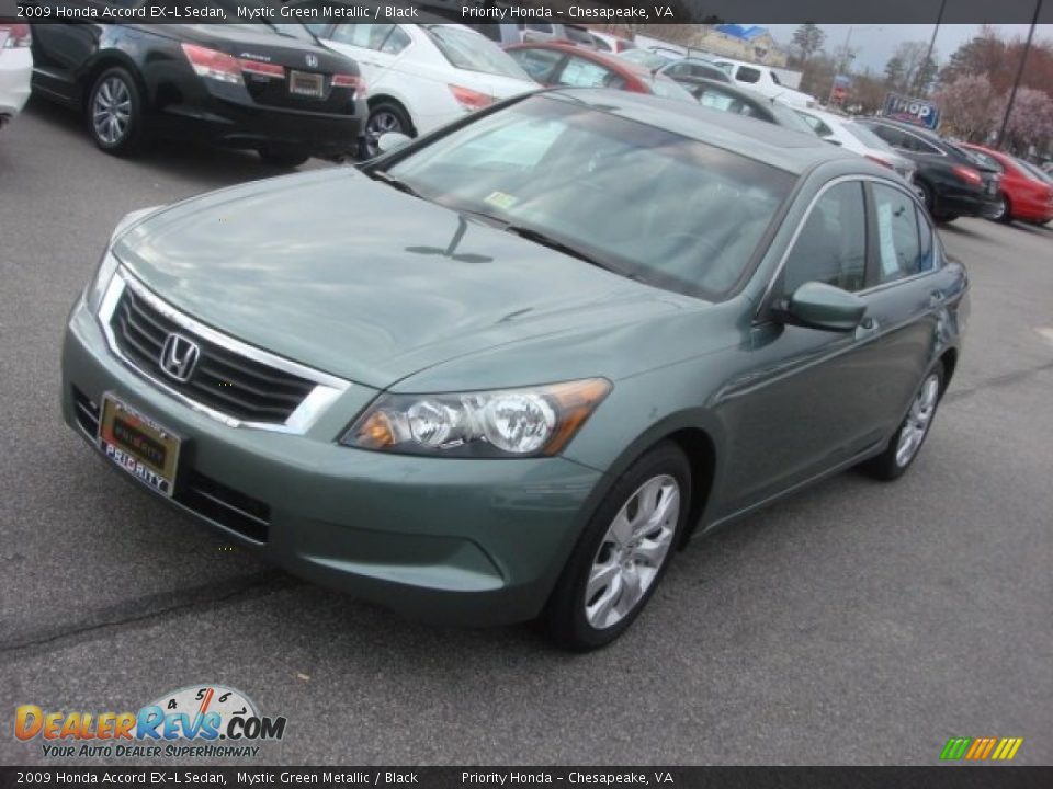 2009 Honda Accord EX-L Sedan Mystic Green Metallic / Black Photo #9