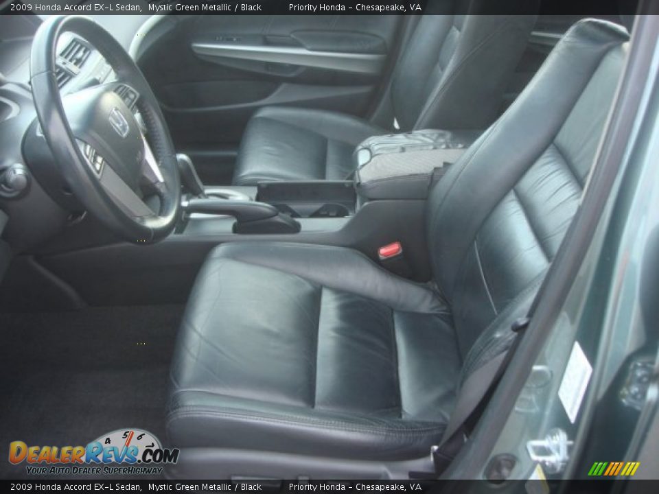 2009 Honda Accord EX-L Sedan Mystic Green Metallic / Black Photo #10