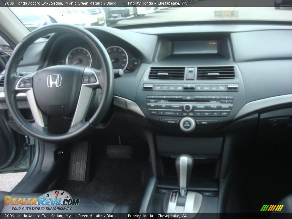 2009 Honda Accord EX-L Sedan Mystic Green Metallic / Black Photo #13