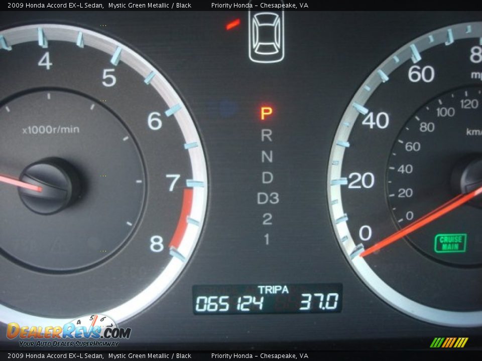 2009 Honda Accord EX-L Sedan Mystic Green Metallic / Black Photo #19