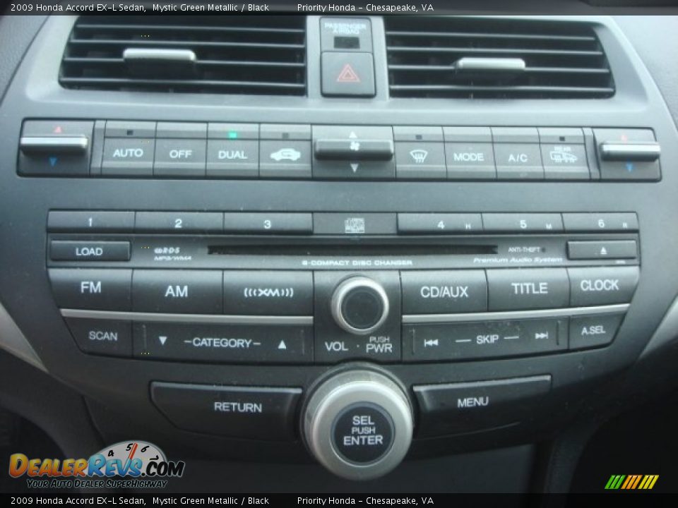 2009 Honda Accord EX-L Sedan Mystic Green Metallic / Black Photo #20