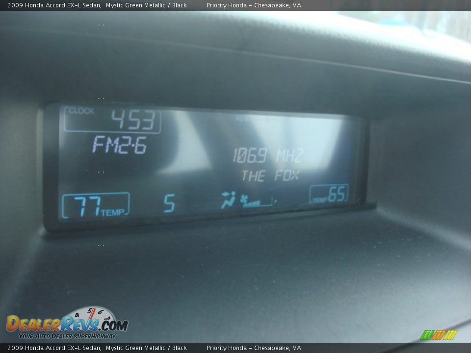 2009 Honda Accord EX-L Sedan Mystic Green Metallic / Black Photo #21