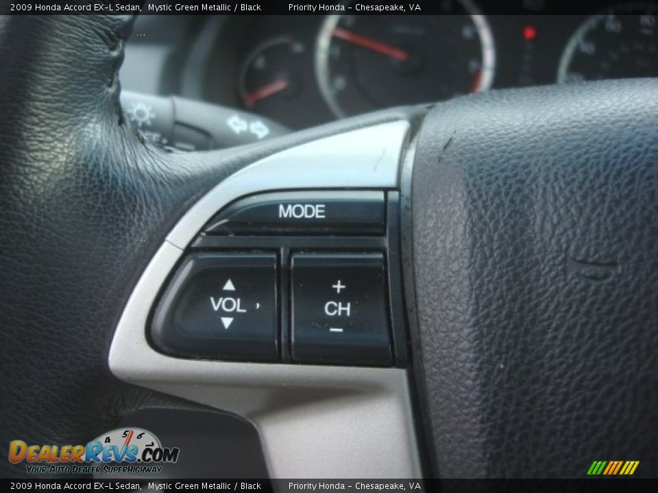 2009 Honda Accord EX-L Sedan Mystic Green Metallic / Black Photo #24