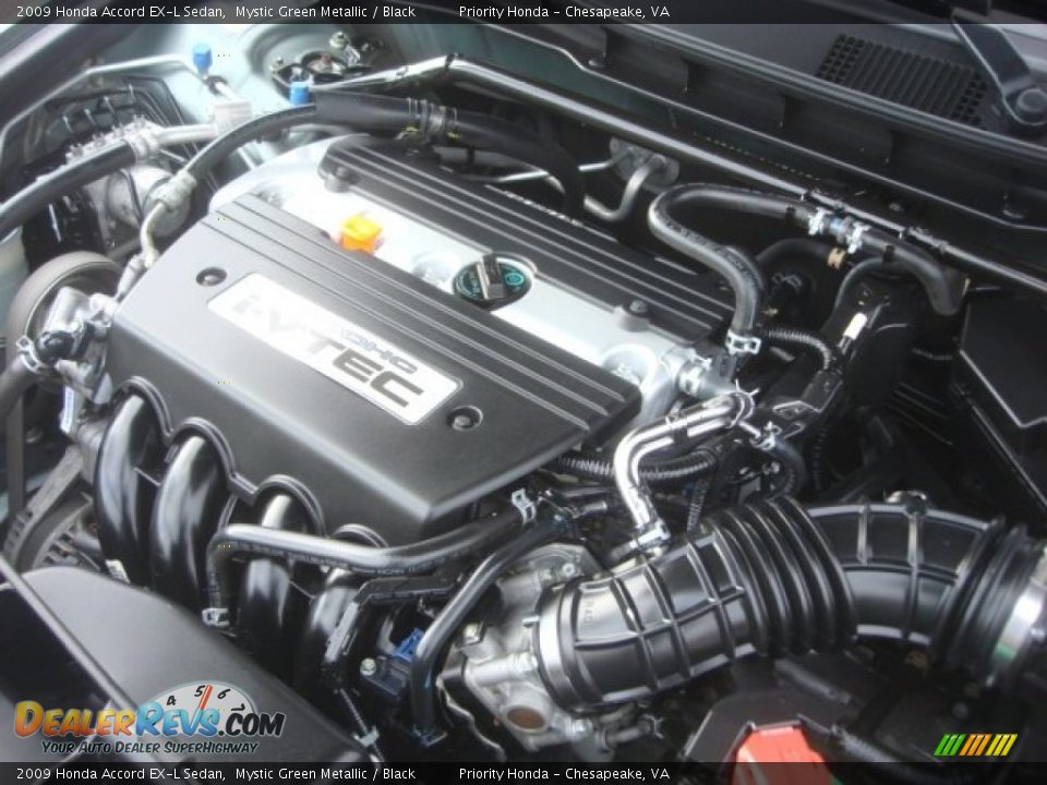 2009 Honda Accord EX-L Sedan Mystic Green Metallic / Black Photo #28