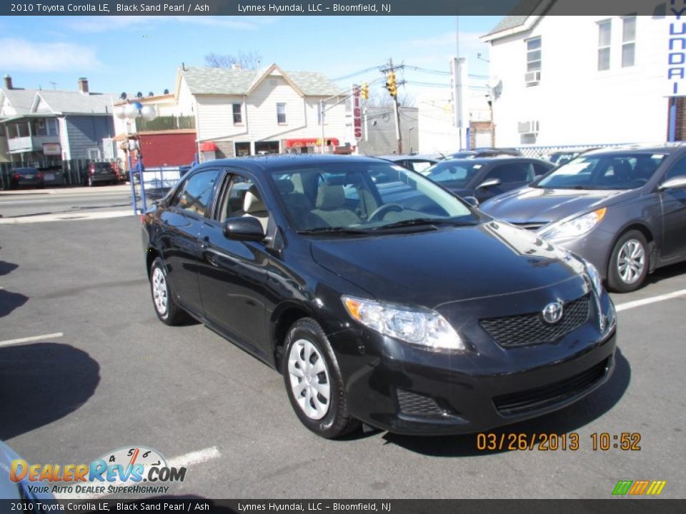 2010 Toyota Corolla LE Black Sand Pearl / Ash Photo #2