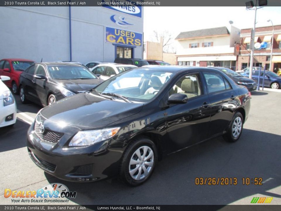 2010 Toyota Corolla LE Black Sand Pearl / Ash Photo #3