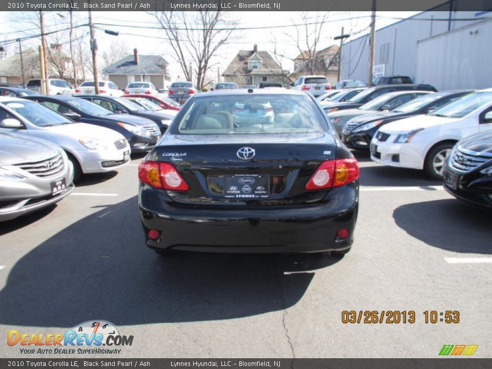 2010 Toyota Corolla LE Black Sand Pearl / Ash Photo #4