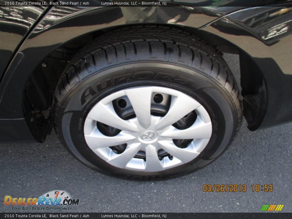 2010 Toyota Corolla LE Black Sand Pearl / Ash Photo #7