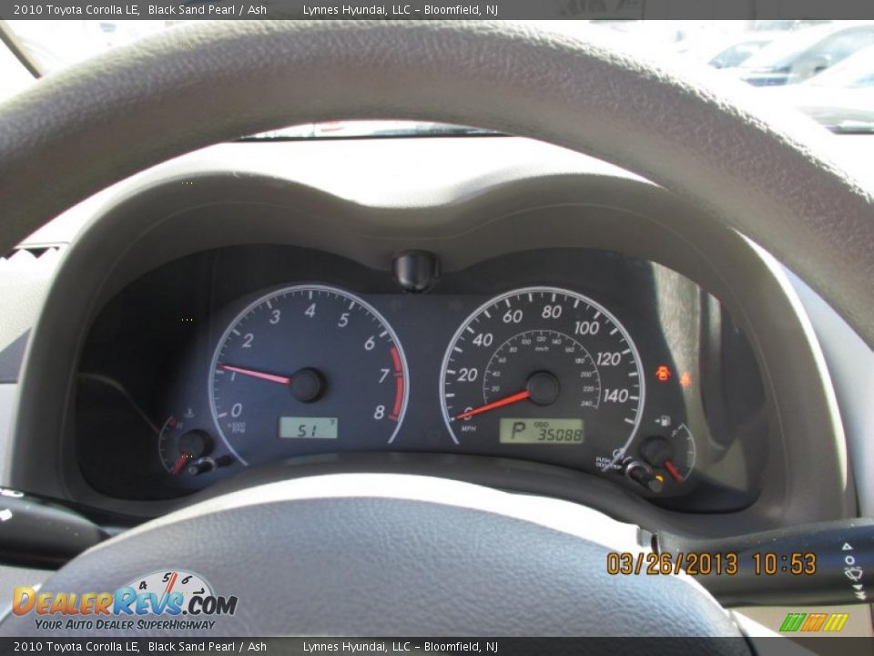 2010 Toyota Corolla LE Black Sand Pearl / Ash Photo #12
