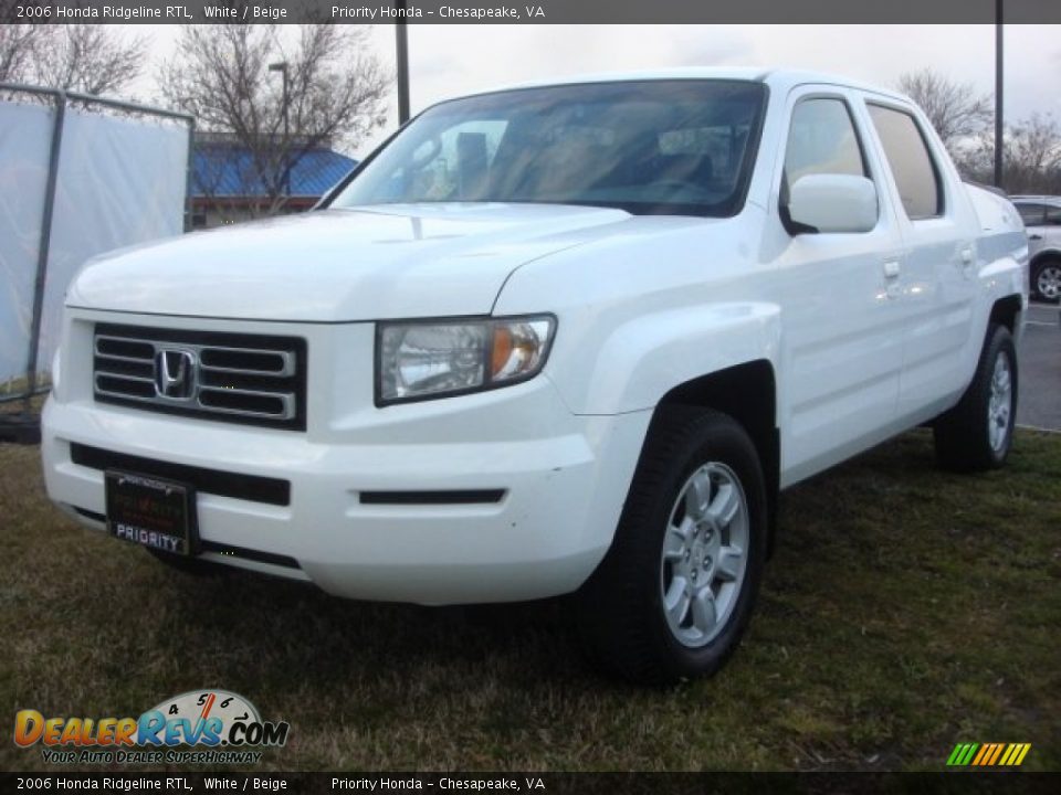 2006 Honda Ridgeline RTL White / Beige Photo #1
