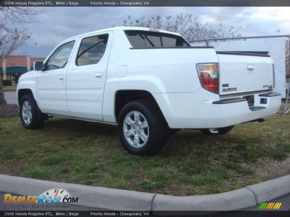 2006 Honda Ridgeline RTL White / Beige Photo #3