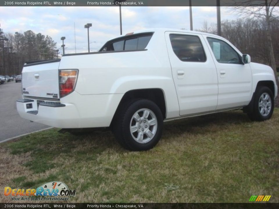 2006 Honda Ridgeline RTL White / Beige Photo #5