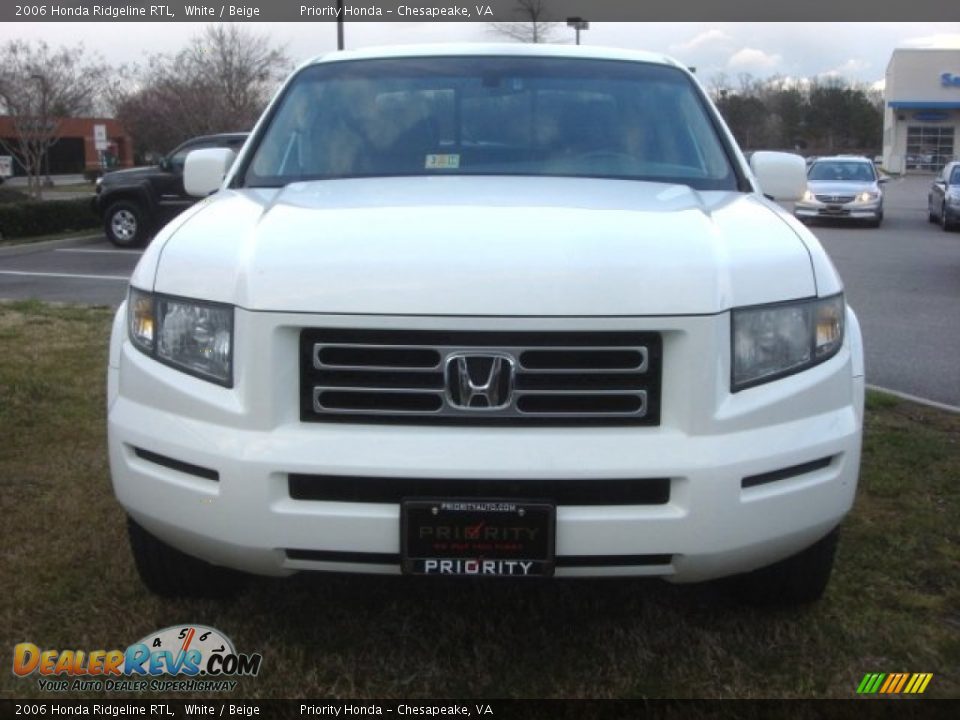 2006 Honda Ridgeline RTL White / Beige Photo #8