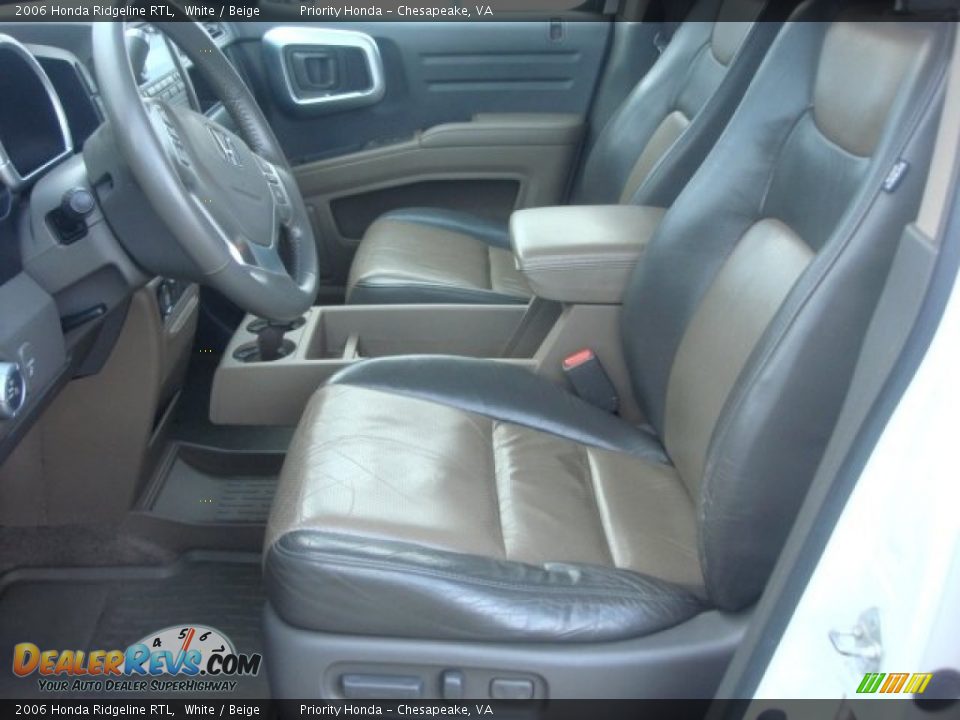 2006 Honda Ridgeline RTL White / Beige Photo #9