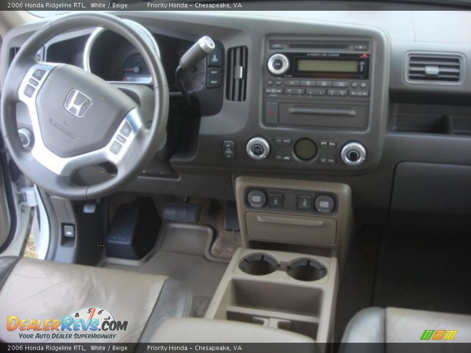 2006 Honda Ridgeline RTL White / Beige Photo #12