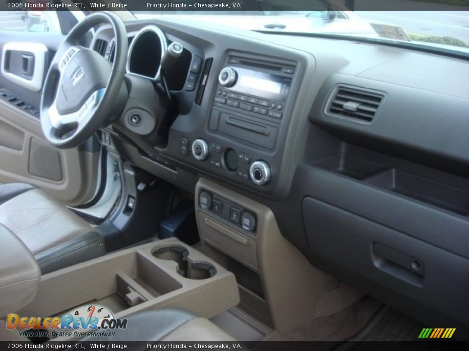 2006 Honda Ridgeline RTL White / Beige Photo #14