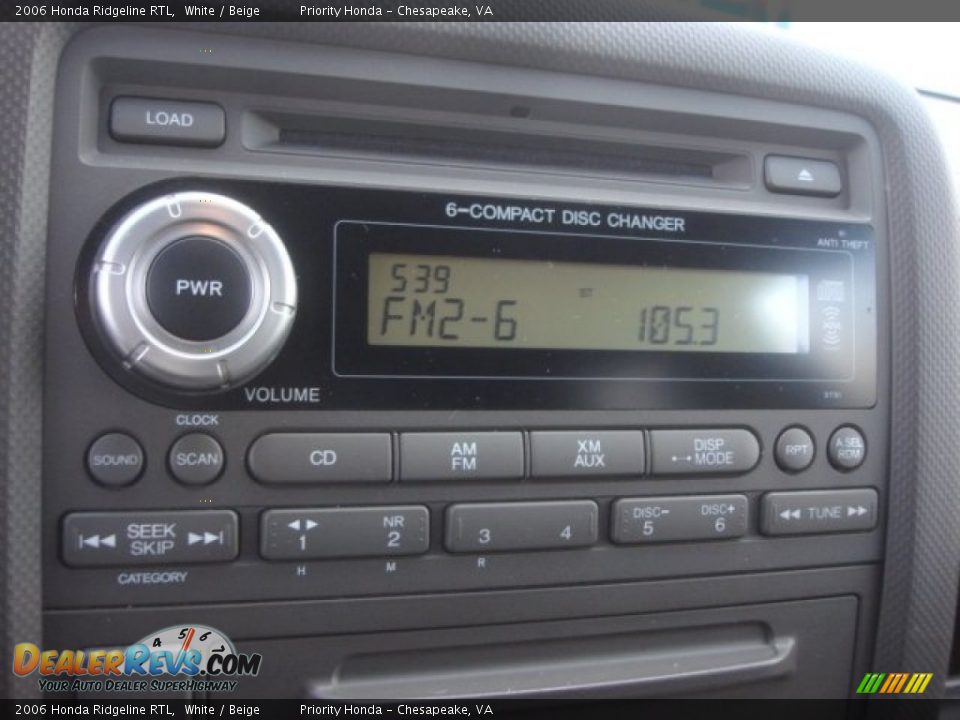 2006 Honda Ridgeline RTL White / Beige Photo #20