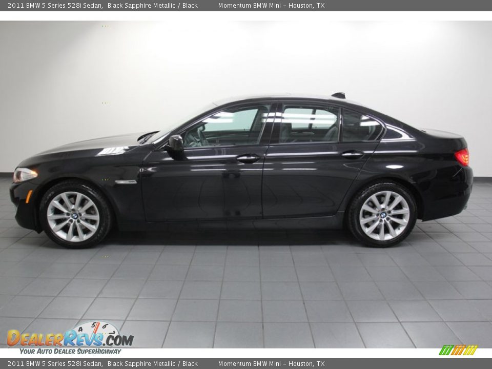 2011 BMW 5 Series 528i Sedan Black Sapphire Metallic / Black Photo #2