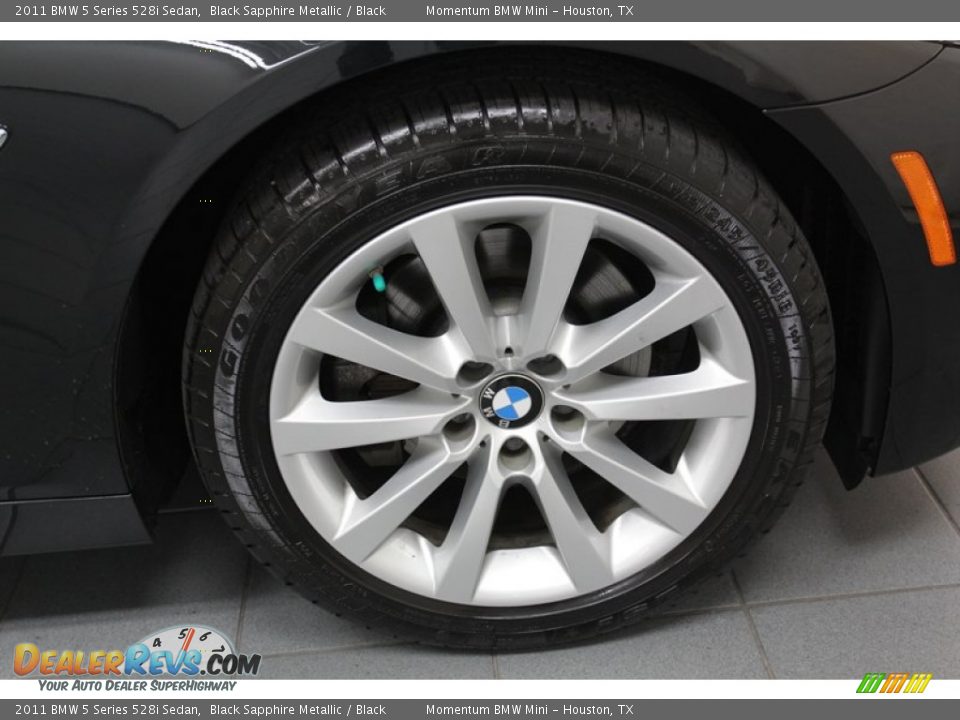 2011 BMW 5 Series 528i Sedan Black Sapphire Metallic / Black Photo #9