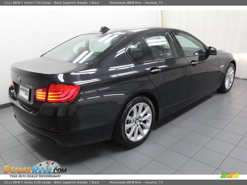 2011 BMW 5 Series 528i Sedan Black Sapphire Metallic / Black Photo #11