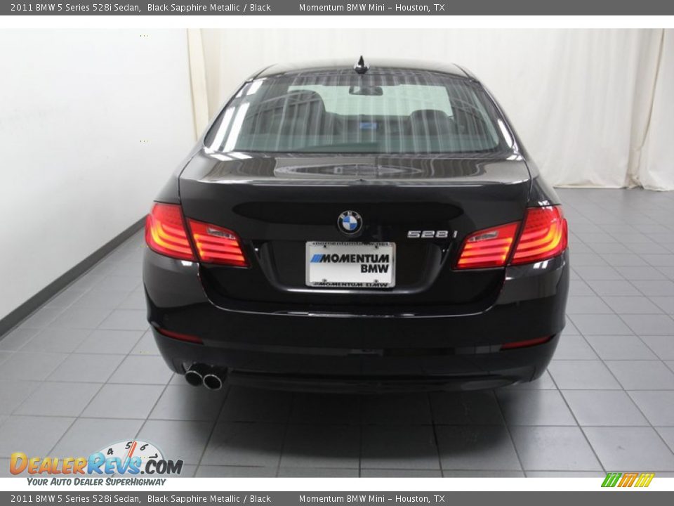 2011 BMW 5 Series 528i Sedan Black Sapphire Metallic / Black Photo #12