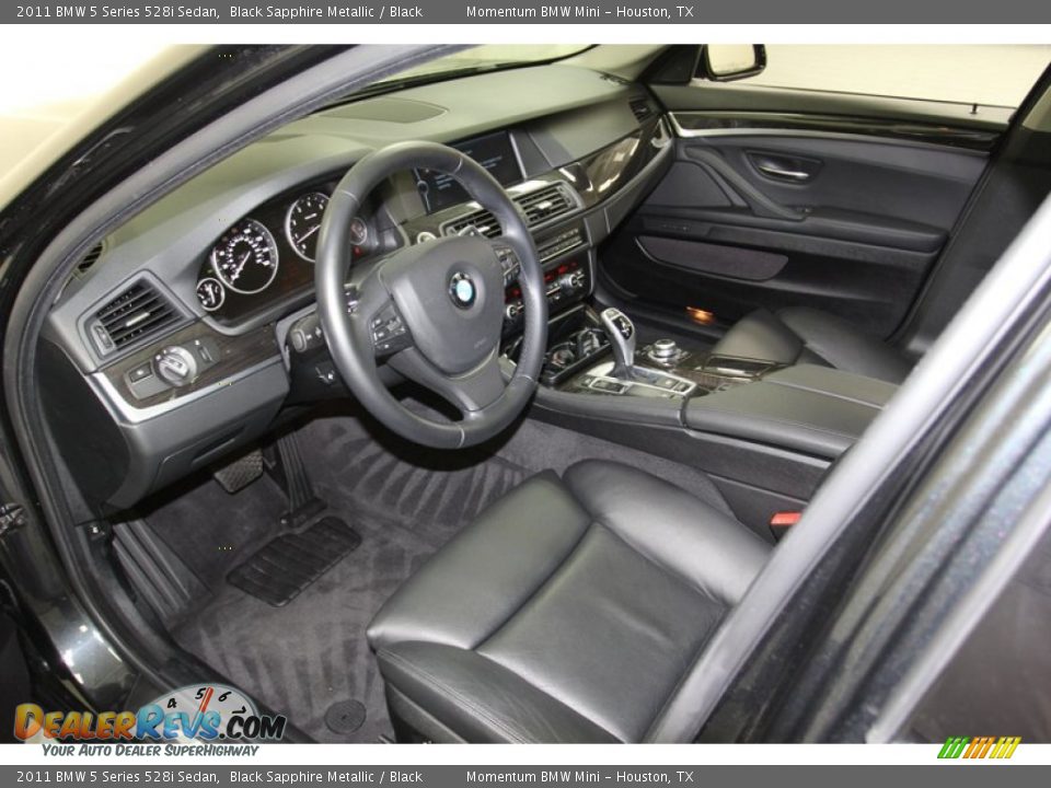 2011 BMW 5 Series 528i Sedan Black Sapphire Metallic / Black Photo #13
