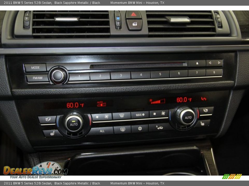 2011 BMW 5 Series 528i Sedan Black Sapphire Metallic / Black Photo #22