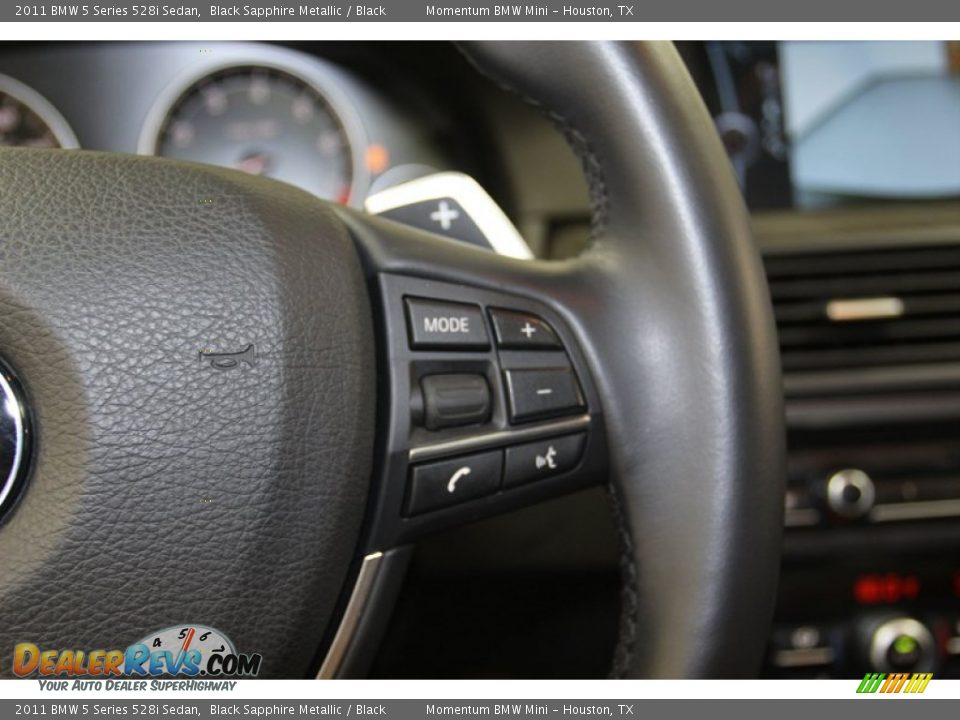 2011 BMW 5 Series 528i Sedan Black Sapphire Metallic / Black Photo #27