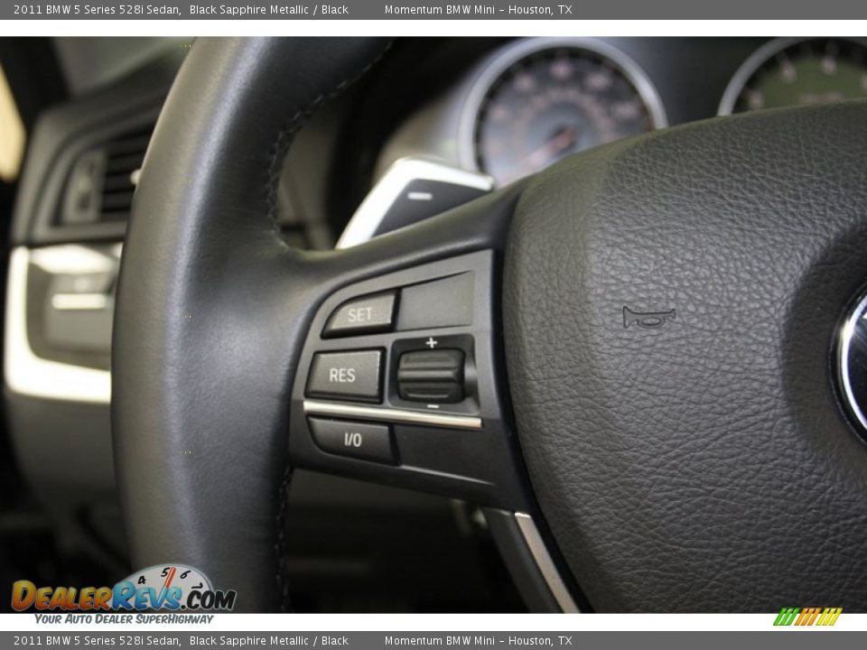 2011 BMW 5 Series 528i Sedan Black Sapphire Metallic / Black Photo #28