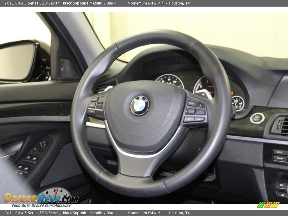 2011 BMW 5 Series 528i Sedan Black Sapphire Metallic / Black Photo #32