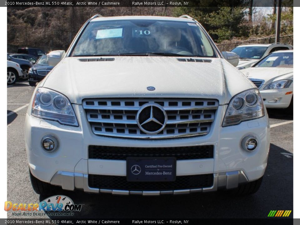 2010 Mercedes-Benz ML 550 4Matic Arctic White / Cashmere Photo #2