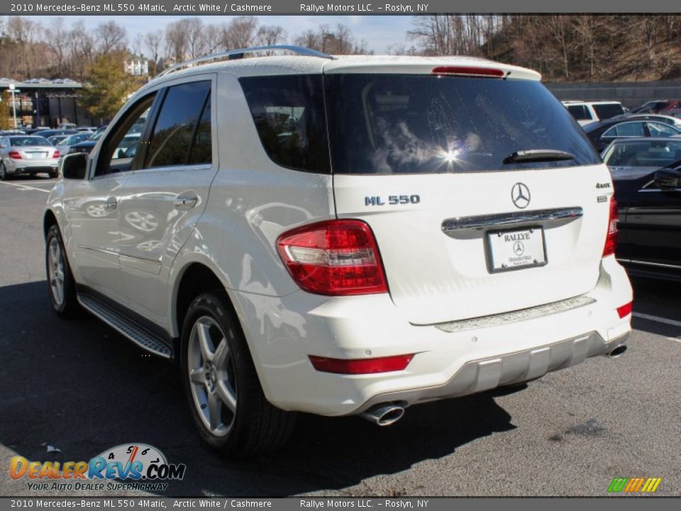 2010 Mercedes-Benz ML 550 4Matic Arctic White / Cashmere Photo #4