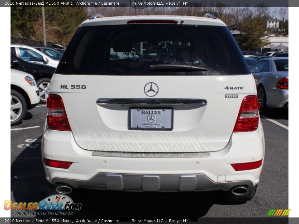 2010 Mercedes-Benz ML 550 4Matic Arctic White / Cashmere Photo #5
