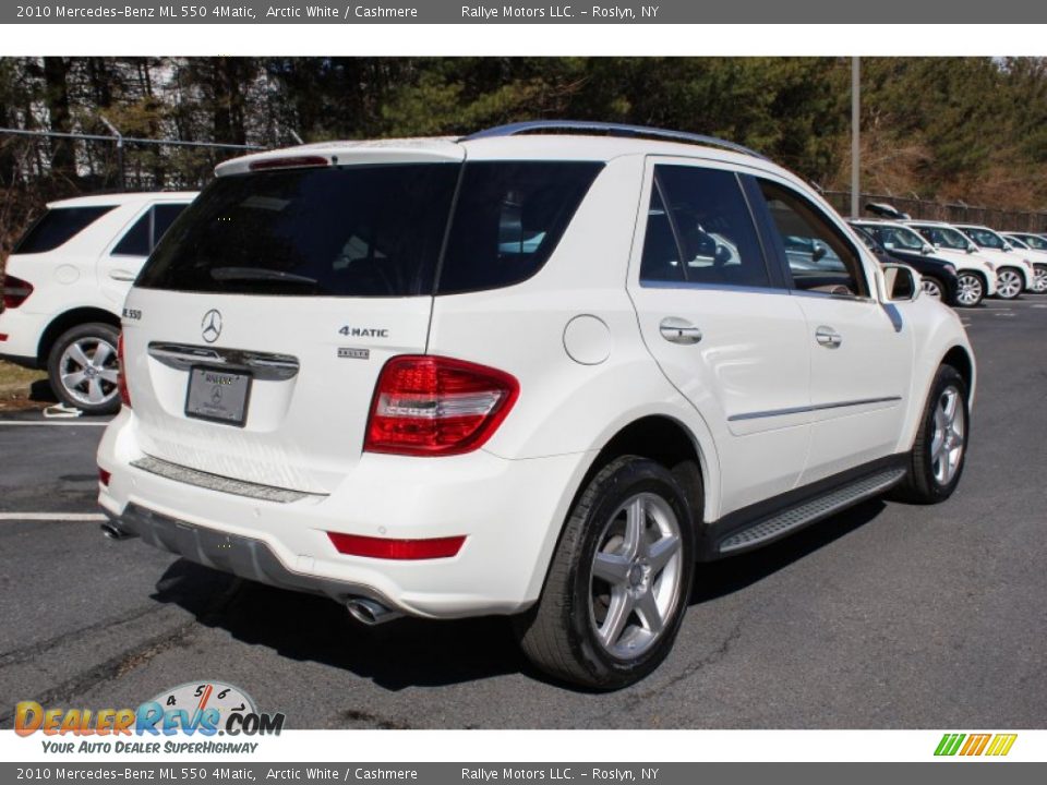 2010 Mercedes-Benz ML 550 4Matic Arctic White / Cashmere Photo #6