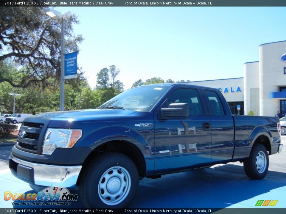 2013 Ford F150 XL SuperCab Blue Jeans Metallic / Steel Gray Photo #1
