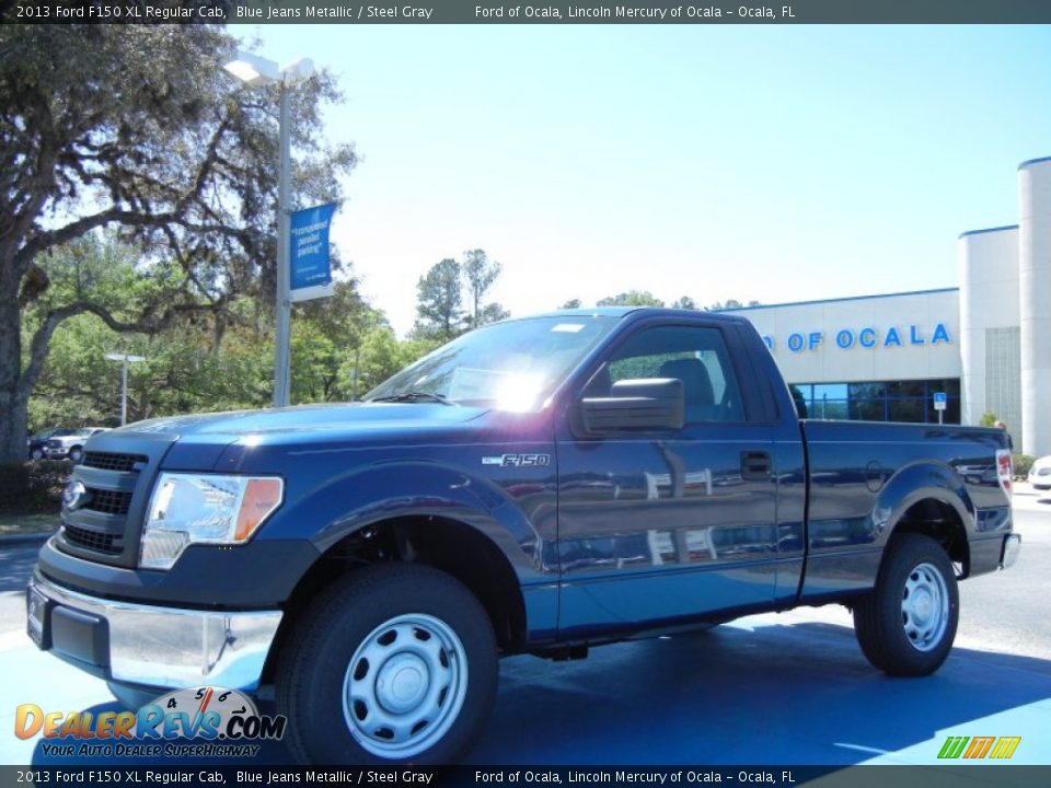 2013 Ford F150 XL Regular Cab Blue Jeans Metallic / Steel Gray Photo #1