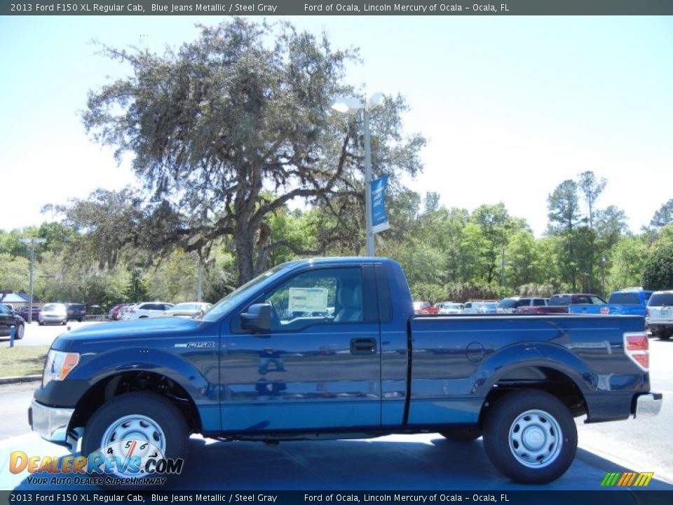 2013 Ford F150 XL Regular Cab Blue Jeans Metallic / Steel Gray Photo #2